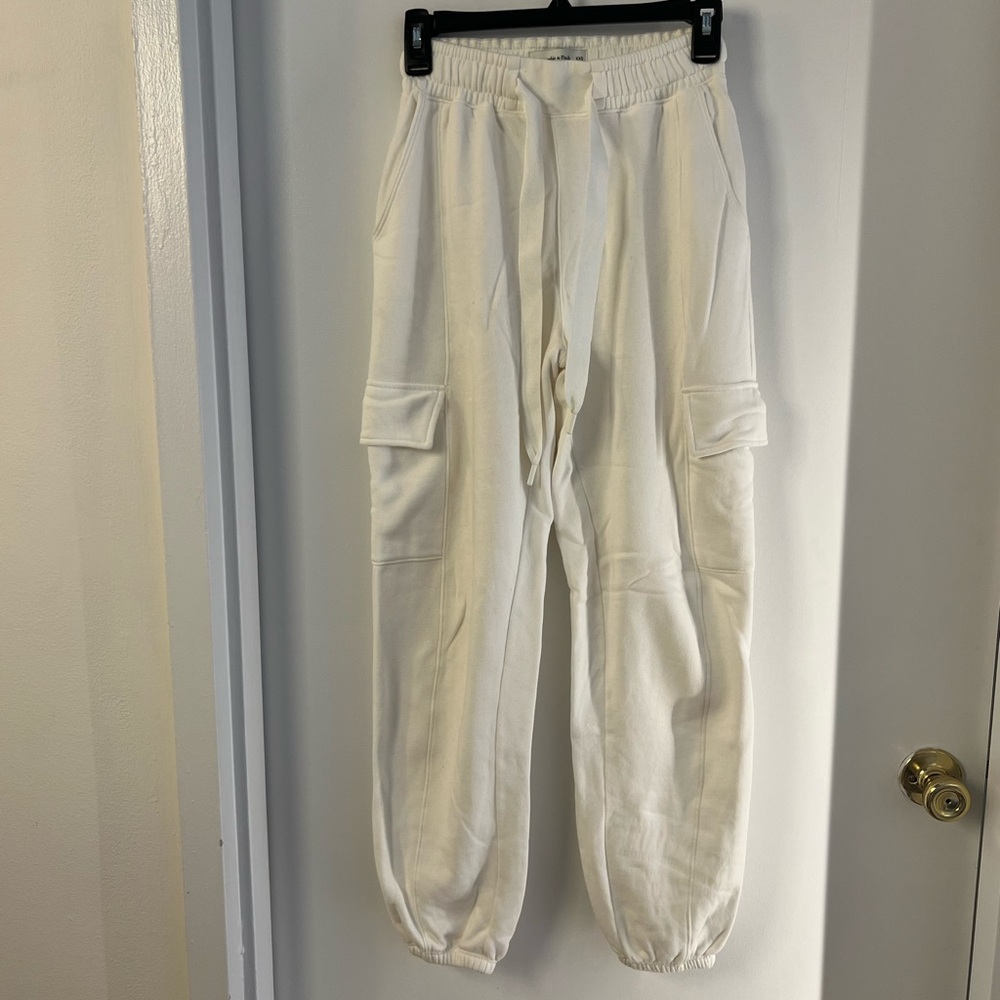 White SoftAF Cargo Sunday Sweats